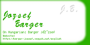 jozsef barger business card